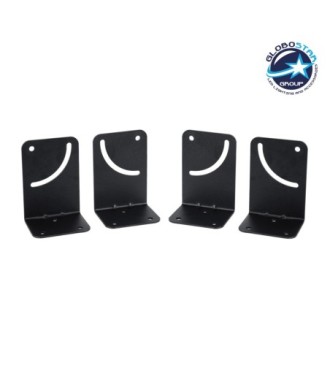 GloboStar® FDB K803-WB7 98029 Speaker Base Wall Bracket - Επιτοίχια Ρυθμιζόμενη Βάση Ηχείου για Τοποθέτηση Συστήματος Κολωνάτων Ηχείων K803 - IP20 - Μαύρο - Μ10 x Π8 x Υ14.5cm - Ζεύγος